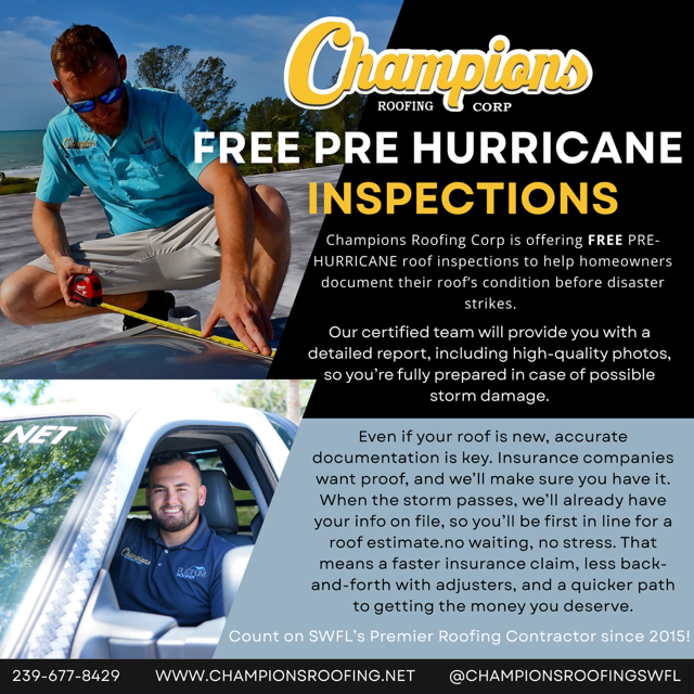 Orange and Black Modern Expert Roof Inspections Instagram Post-3 (1) hurricane roofing inspection in southwest florida